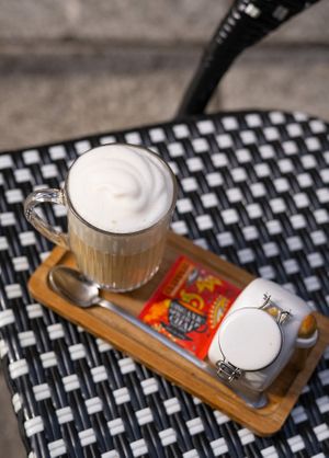 Chai latte at B.Better in Paris