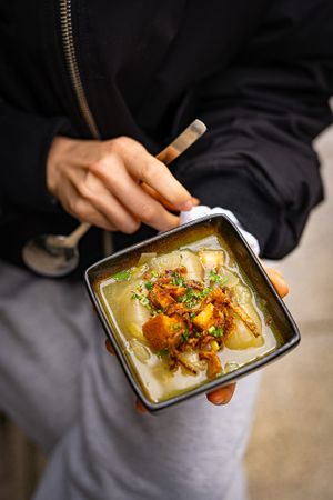 soupe à l'oignon bio at B.Better in Paris
