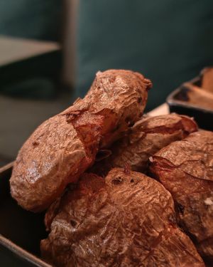 Potatoes smashed at B.Better in Paris