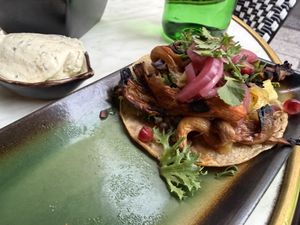 Mushroom taco  at B.Better in Paris