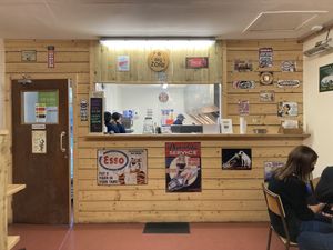 Serving hatch  at Rio's in Shanklin