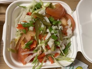 Side salad at Rio's in Shanklin