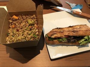 Salads & Med Sandwich (1/2) at Land & Monkeys - Turenne in Paris