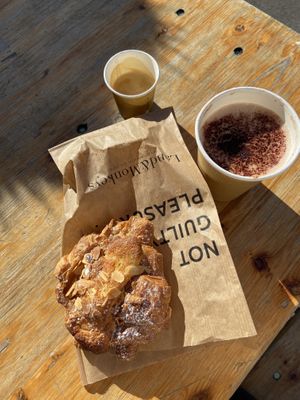 almond croissant  at Land & Monkeys - Turenne in Paris