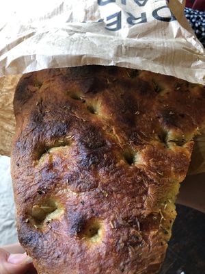 Foccacia nature at Land & Monkeys - Turenne in Paris