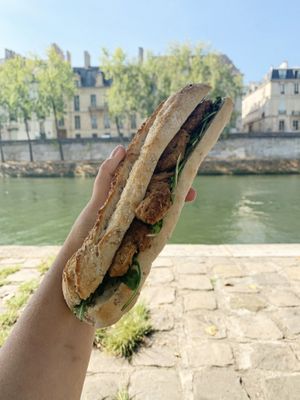 Soy Chunks Sandwich  at Land & Monkeys - Turenne in Paris