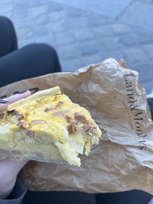Vegan quiche lorraine, amazing  at Land & Monkeys - Turenne in Paris
