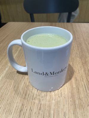 Matcha latte  at Land & Monkeys - Turenne in Paris