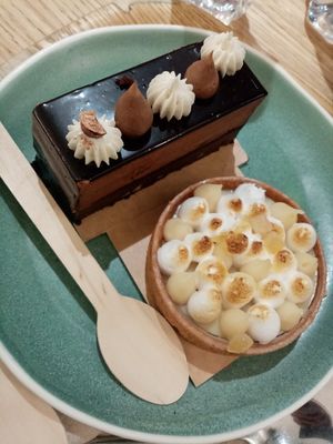 Best lemon meringue tart ever! at Land & Monkeys - Turenne in Paris