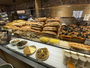 Lunch - sandwiches, quiches, focaccia, salads.   at Land & Monkeys - Turenne in Paris