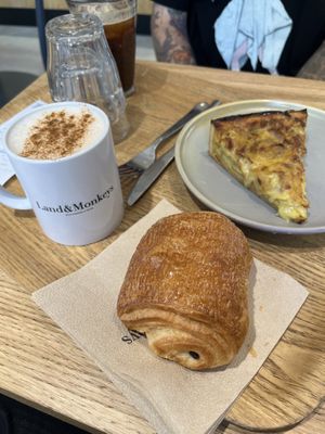 Pain Au Chocolat and Quiche   at Land & Monkeys - Turenne in Paris