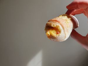 Roll with cheese and bacon at Land & Monkeys - Turenne in Paris