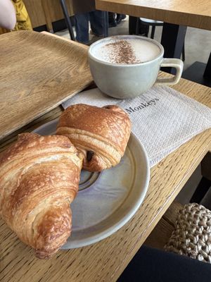 Classics with chai latte   at Land & Monkeys - Turenne in Paris