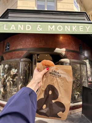 Beignet! 🍫🌰✨  at Land & Monkeys - Turenne in Paris