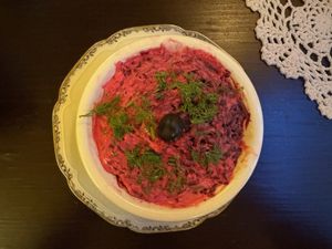 Layered salad.  at Aljonuschka in Dresden