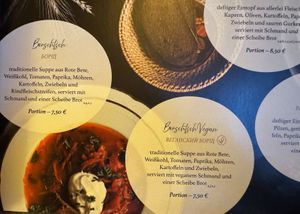 Menu 1/5  at Aljonuschka in Dresden