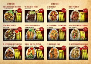 Viet 80’s Menu  at Viet 80s in Nottingham