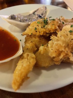 Vegan Mad Bastard Mushroom Wings - served with hot sauce and vegan blue cheese dip. A must try! at Jarrah in Hillarys