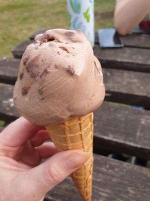 Hazelnut choc truffle - so tasty! 😍 at Booja-Booja in Norwich