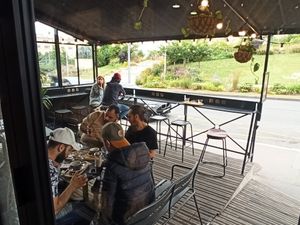 Outside at Arbuste in Caen