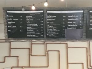 Menu at Arbuste in Caen