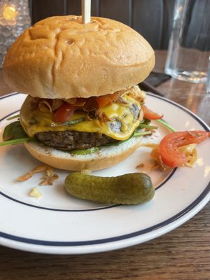 Vegan Viking burger  at Døgnvill Burger - Opera House in Oslo