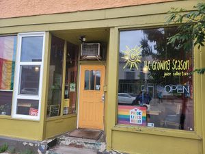 Front door at The Growing Season Juice Collective in Thunder Bay