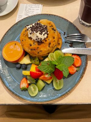 Vegan pancakes  at Shake Café in Florence