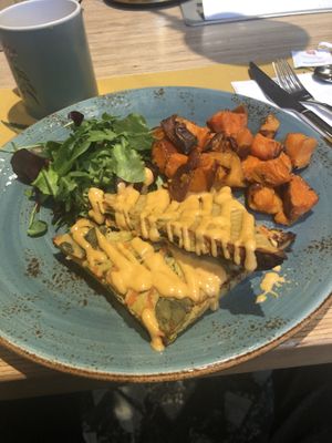 Chickpea omelet. Very good    at Shake Café in Florence