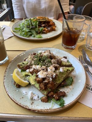 Vegan avocado toast  at Shake Café in Florence
