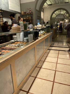 Interior counter  at Shake Café in Florence
