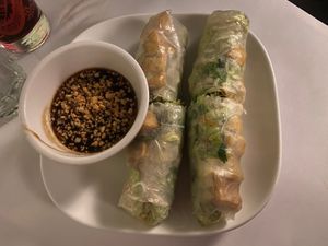 Veganized summer rolls with tofu at Wok in the Park in St Louis Park