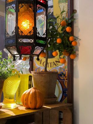 Restaurant decor at Sol y Sombra Tapas Bar in Dundee