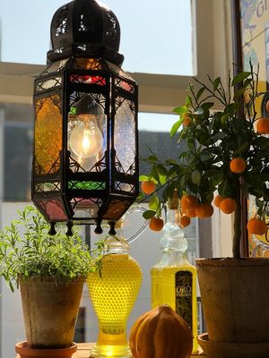 Restaurant decor at Sol y Sombra Tapas Bar in Dundee