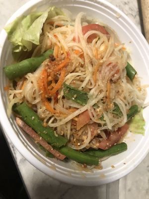 Papaya salad, no fish sauce  at Seeda Thai in Valley Stream
