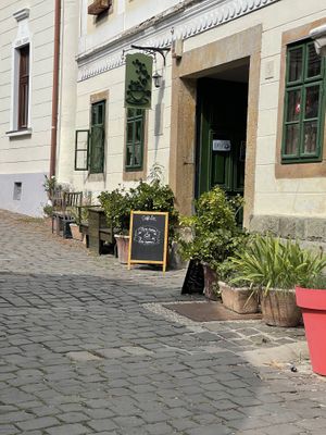 Entrance  at Café Lex in Szentendre