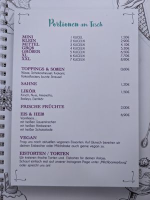 Vegan: Ask us for our current vegan ice cream flavours for your vegan ice cream cup or milkshake. at Eiscafe Milchbar in Marburg