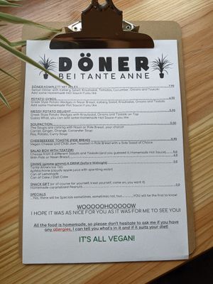 Menu! at Döner Bei Tante Anne in Norwich