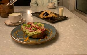 All vegan food, little menu but very yummy! The waffle was incredible 🤤 The atmosphere is very lovely and cozy! I will recommend it for sure!    at FINT Kafé & Bar in Tromsoe