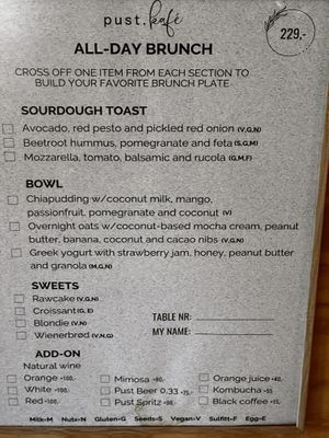 Menu  at FINT Kafé & Bar in Tromsoe