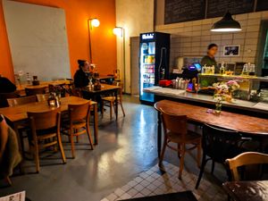 Inside of Nudelbude at Nudelbude in Berlin