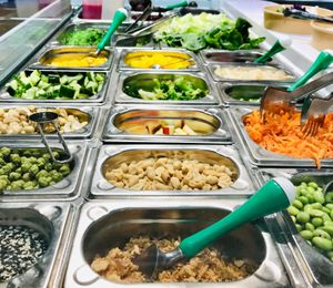 Veggies and crunches selection at SuRolls in Hamburg