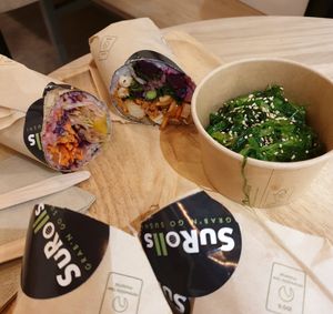 I took a vegan tofu and a vegan salmon option. at SuRolls in Hamburg