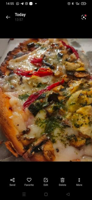 Pizza vegana con queso vegano at Chiarissimo Pasta y Pizza in Laredo