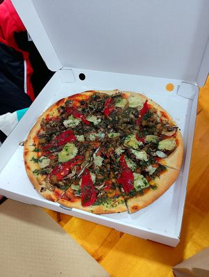 Focaccia roja vegetal at Chiarissimo Pasta y Pizza in Laredo