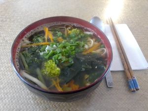 Veg udon at Lung Ta in Dharamshala