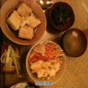 amazing tofu in soy style sauce set meal at Lung Ta in Dharamshala