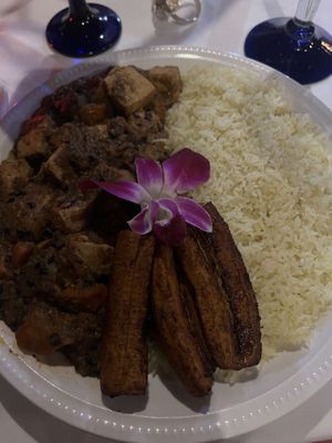 Madagascar vegan curry (has tofu!)  at Astor's Table in Katy