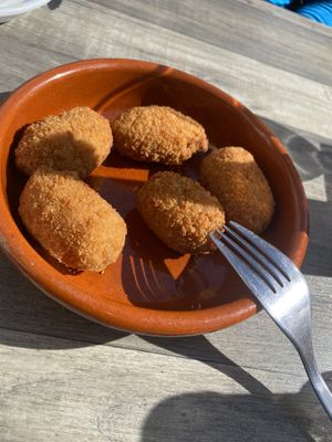 Croquetas de no polloo  at Bar Miraflores in Miraflores De La Sierra