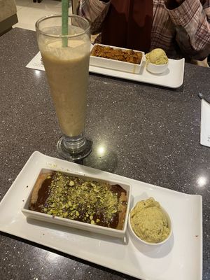 cookie dough and espresso caramel milkshake (100/10 amazing)   at Heavenly Desserts in Nottingham